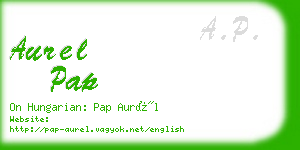 aurel pap business card